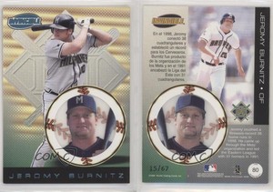 1999 Pacific Invincible Platinum Blue /67 Jeromy Burnitz #80
