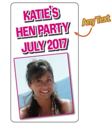 EYEDEEDESIGN 20 x large Personalised Birthday Hen Party Night Photo Stickers 18th, 21st -134