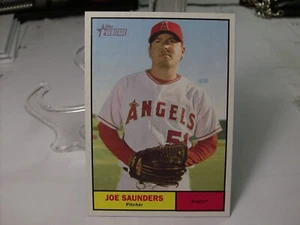 2010 Topps Heritage #412 - Joe Saunders - Los Angeles Angels 10-1897 - Picture 1 of 2