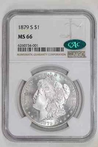 1879-S MORGAN DOLLAR NGC MS66 CAC - Picture 1 of 2