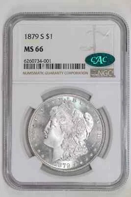 Dólar Morgan 1879-S NGC MS66 CAC Foto 1 de 2