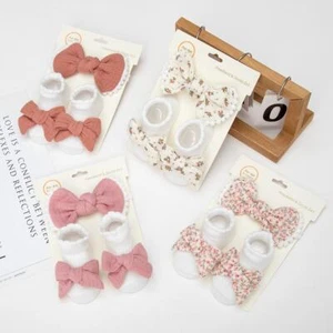 3pcs/set Newborn Baby Girls Leg Ruffled Long Cotton Cute Socks Kid Spring Clothi - Picture 1 of 31