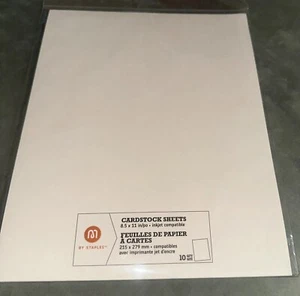 M By Staples Ivory Cardstock 10 Sheets, Heavy &Quality 8.5 X 11“ NEW 679656 New - Picture 1 of 6