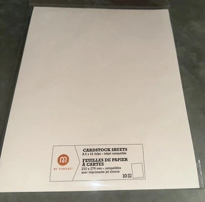 M By Staples Ivory Cardstock 10 Sheets, Heavy &Quality 8.5 X 11“ NEW 679656 New - Image 1 of 4
