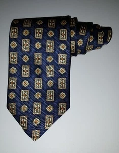 Jos.A.Bank Blue 100% Silk Neck Tie Made in USA Excellent Condition - Picture 1 of 5