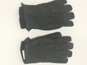 Vintage Black Leather Gloves Men XL Parlo Or Pario - Picture 1 of 7