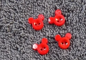 4x Knopf, rot - Bild 1 von 1