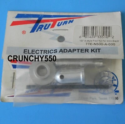 Tru-Turn Adapter Kit TTE-N500-A-030 Kit 1/2" A Style Prop Nut for 3mm RC Plane - Image 1 of 3