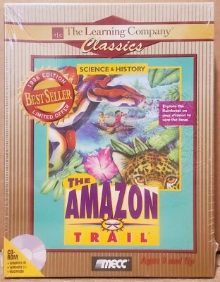 THE AMAZON TRAIL CD-ROM by Learning Company Windows or Mac. Big Box NEW & SEALED - Image 1 of 2