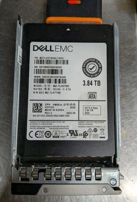 5TVXD Dell EMC 3.84TB SATA 6Gbps Read Intensive 2.5'' SSD 05TVXD MZ-7LH3T8C - Image 1 of 4