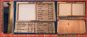 Kikkoman Soy Sauce Sushi Restaurant Wall Menu Board W 20 Sushi Insert Tiles - Picture 1 of 14