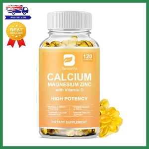 120PCS Calcium Magnesium+Zinc+Vitamin D3 Complex Capsules,Support Bone & Immune - Picture 1 of 7