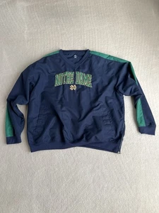 Chaqueta cortavientos pulóver irlandés de lucha Notre Dame para hombre XL azul marino bordada - Imagen 1 de 7