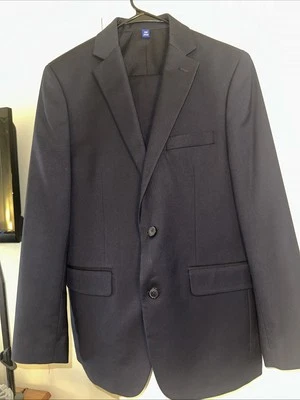 Apt 9 Slim Fit Dark Navy Blue Suit (includes Jacket and Pants) 38R and 32x32 - Image 1 of 4