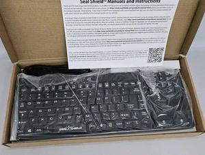 Seal Glow IP68 Backlit Waterproof Silicone Keyboard/Trackpad USB Dishwasher-safe - Picture 1 of 6