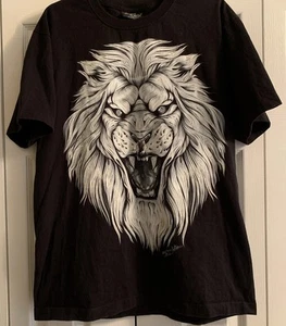Rock Chang Men’s Graphic T-shirt Lion W/Nose Ring Glow In The Dark Size L - Picture 1 of 9