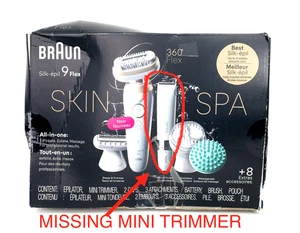 Braun Epilator SKIN SPA .SILK Epil 9 Flex SES9-481 3D 360 FLEX *No Mini trimmer - Picture 1 of 23