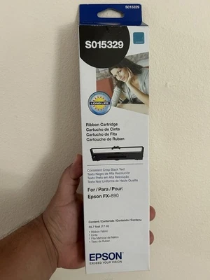Genuine EPSON S015329 Black Printer Ribbon for LQ590 FX890 - Image 1 of 2