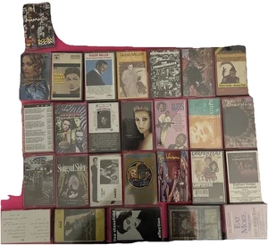 Lot Of 27 Music Cassette Tapes & Case Logic Carrying Bag Holds 30 Vintage - Picture 1 of 13