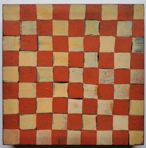 Cuadro acrílico cuadrados constructivo moderno vanguardia Gudrun Freder herencia - Imagen 1 de 10