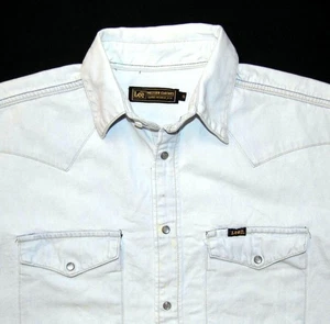 LEE - Camisa vaquera vintage para hombre - Pequeña - Perla a presión holgada calce grunge años 90 - Imagen 1 de 4