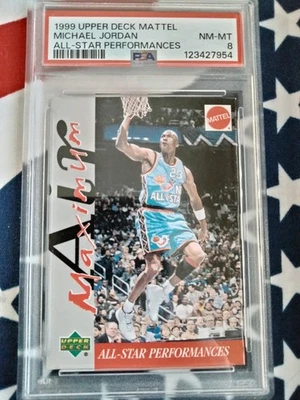 1999 Maximum Air Upper Deck Mattel Michael Jordan AS Performances PSA 8 Nenhum^ - Imagem 1 de 2