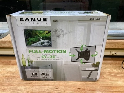 "Montaje de pared para TV de movimiento completo Sanus ASF110-B1 se adapta a televisores de 13-30"" VESA 35 LB" Foto 1 de 2