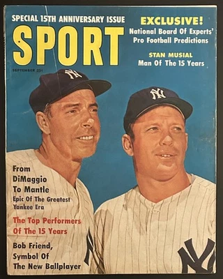 1961 Sport Magazine-Yankees Mickey Mantle Joe DiMaggio Newsstand Edition - Image 1 of 2