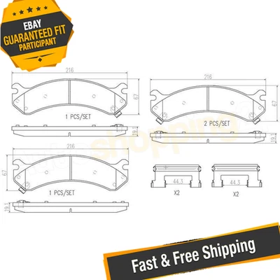 Juego de pastillas de freno de disco delanteras de cerámica Brembo P10026N para Chevy Express 2500 2005-2017 Foto 1 de 4