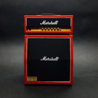 Miniature Amp Stack 1/6 Scale Orange Marshall Style 2-Stack Display GIFT Bday - Image 1 of 4