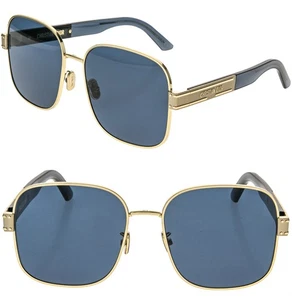CHRISTIAN DIOR S5U SIGNATURE Blau Gold Sonnenbrille DIORSIGNATUR Quadratisch Authentisch - Bild 1 von 10