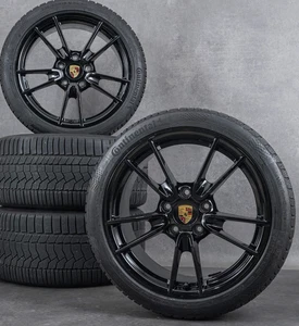 Original Porsche 992 Satz 19 20 Zoll Winterräder Winterreifen REIFEN schwarz NEU - Bild 1 von 5