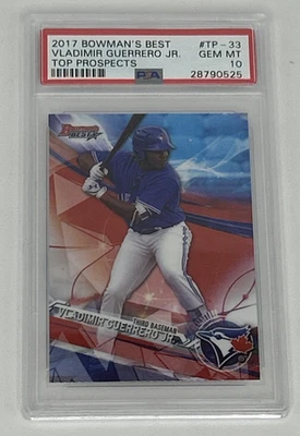 Bowman's Best Refractor 2017 PSA 10 💎 Vladimir Guerrero Jr Rookie RC Foto 1 de 2