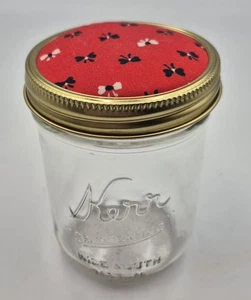 De colección Kerr Tarro de Pinta Rojo Pin Cojín Boca Ancha 5" Alto YK - Imagen 1 de 5