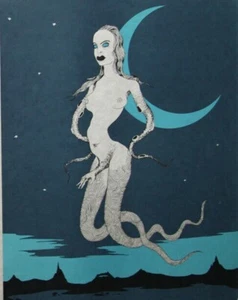 Félix LABISSE - Estampe - Lithographie - La sangsue Satan, nu - Picture 1 of 1