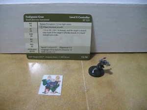 =Dungeons and Dragons DDM1 DANGEROUS DELVES Foulspawn Grue 15/40 with card= - Picture 1 of 1