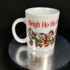 Vintage Disney's Snow White Seven Dwarfs Off To See Santa Holiday Coffee Cup Mug - Picture 1 of 6