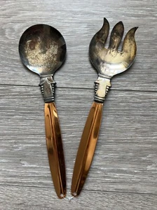 Coppercraft Guild Salad Serving Fork Spoon 12” Long VINTAGE - Bild 1 von 7