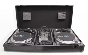 Stanton T.92-USB Direct Drive USB Turntables With Stanton M.207 Fader In Case - Picture 1 of 12