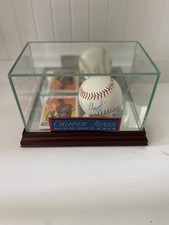 1991 Score Chipper Jones #671 Rookie Autographed Card Beckett 9 MINT & Ball