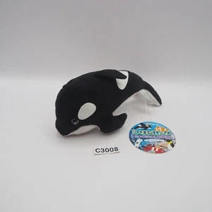 Marine Park Orca whale C3008 YELL Plush 6" TAG Sea animal Toy Doll Japan - Picture 1 of 10