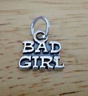 Argent sterling 11 x 11 mm says Bad Girl Charm