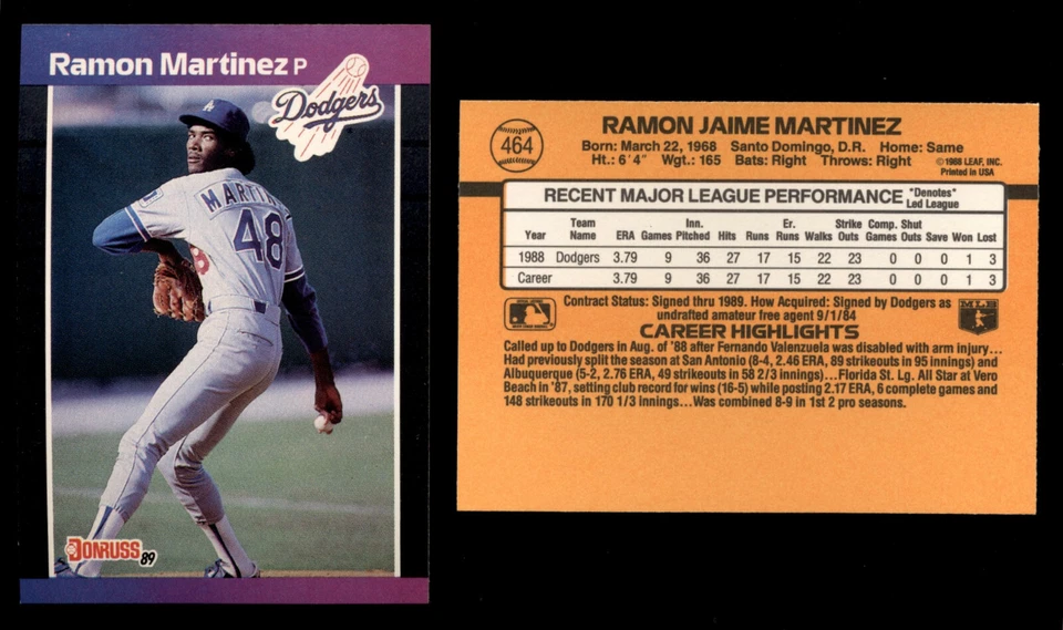 1989 Donruss Error Variation asterisk after *denotes*  - PICK FROM LIST  [v7] - Image 1 of 1