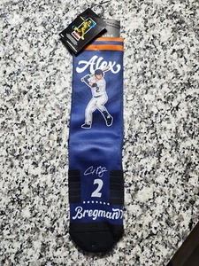 Houston Astros MLB Authentic Apparel Alex Bregman Crew Socks M/L Unisex - Picture 1 of 7