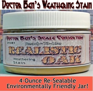 Realistic Oak Weathering Stain-Doctor Ben's Wood Plastic Metal Resin os0942 - Picture 1 of 12