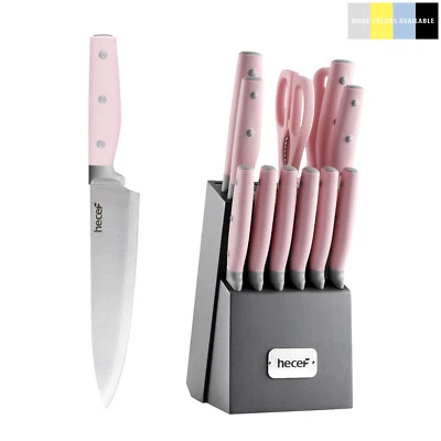 Küchenmesser Set von 14 High Carbon Edelstahl Sharp Messer Set mit Schleifstab - Bild 1 von 4