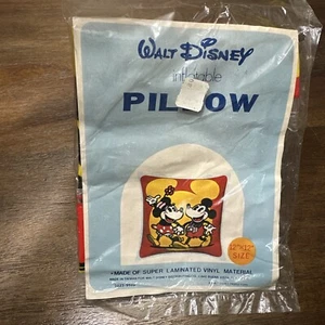 Vintage Walt Disney Mickey Minnie Mouse Inflatable Pillow NIP, 12"x12" - Picture 1 of 4