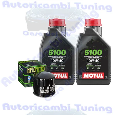 Kit De Vidange D'huile Motul 5100 10W40 + Filtre Pour BMW C400 GT 2020 - Photo 1/4