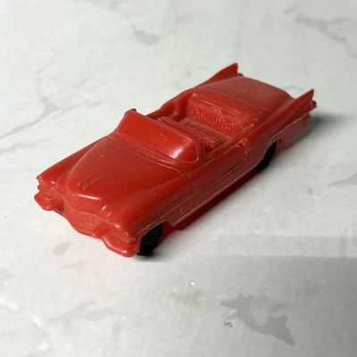 VINTAGE 4” PROCESSED PLASTICS RED 1957 CADILLAC ELDORADO CONVERTIBLE - Image 1 of 3