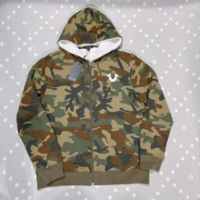 True Religion Sherpa Cremallera Logo Buda Camuflaje Hombres Talla L (B2) Foto 1 de 4